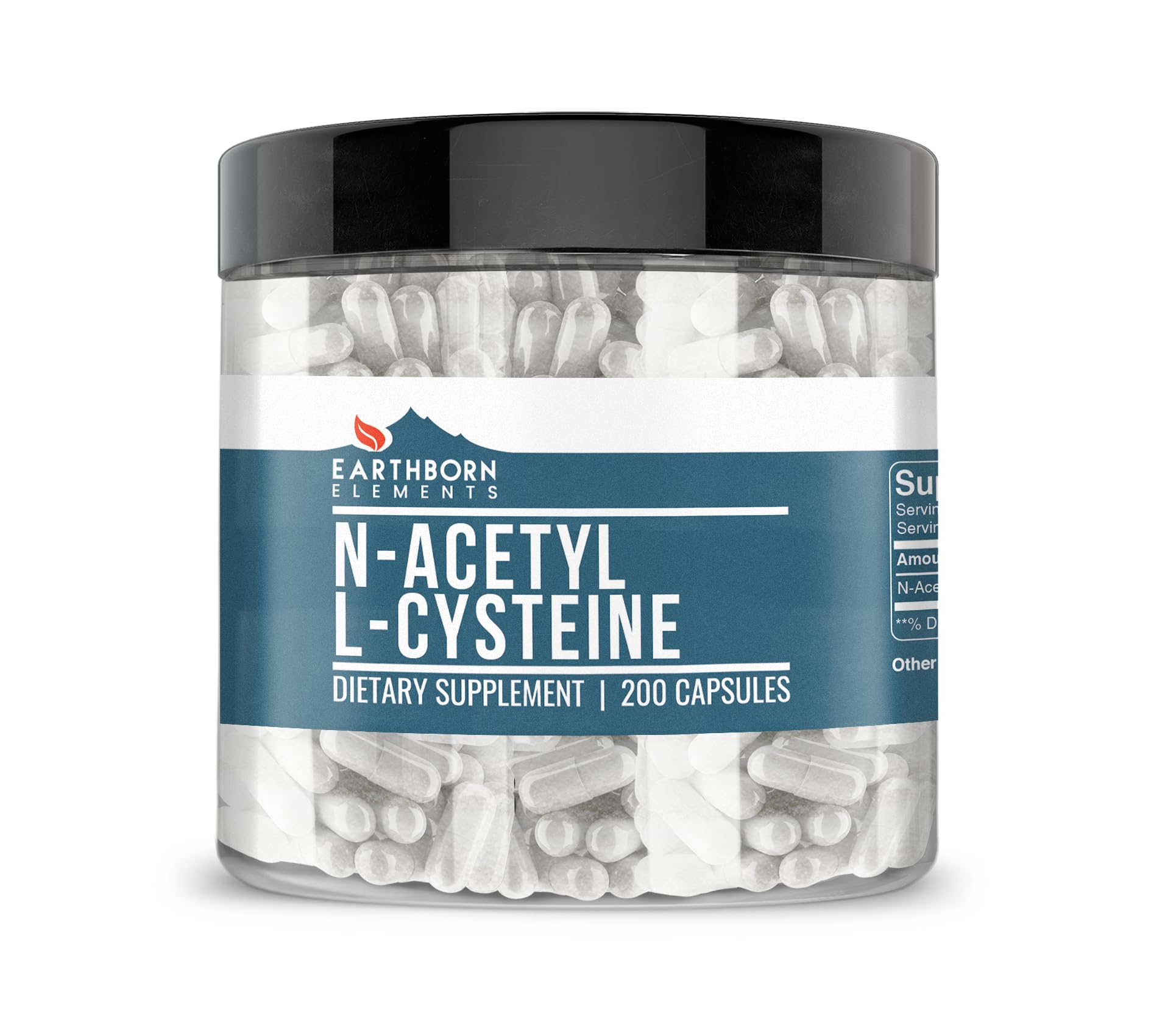 Earthborn Elements NAC 200 capsules bottle front