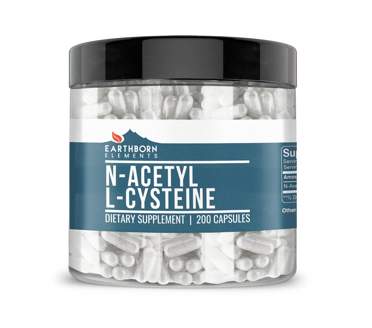 Earthborn Elements NAC 200 capsules bottle front