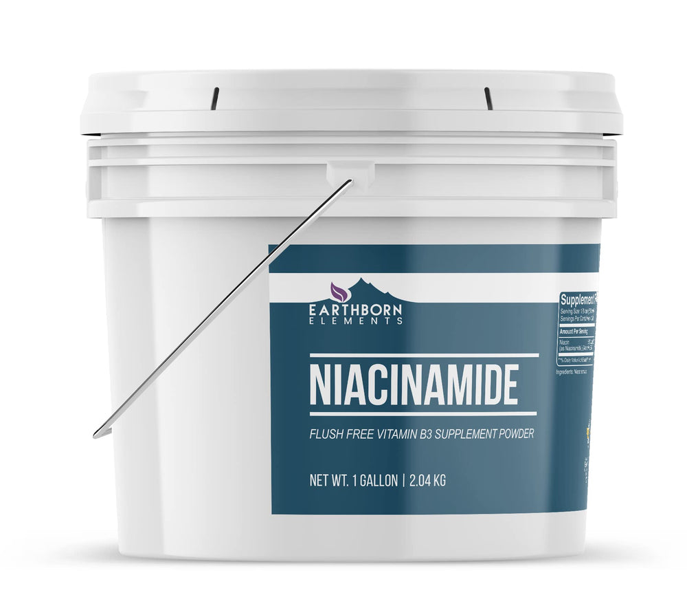 Niacinamide 1-gallon label close-up