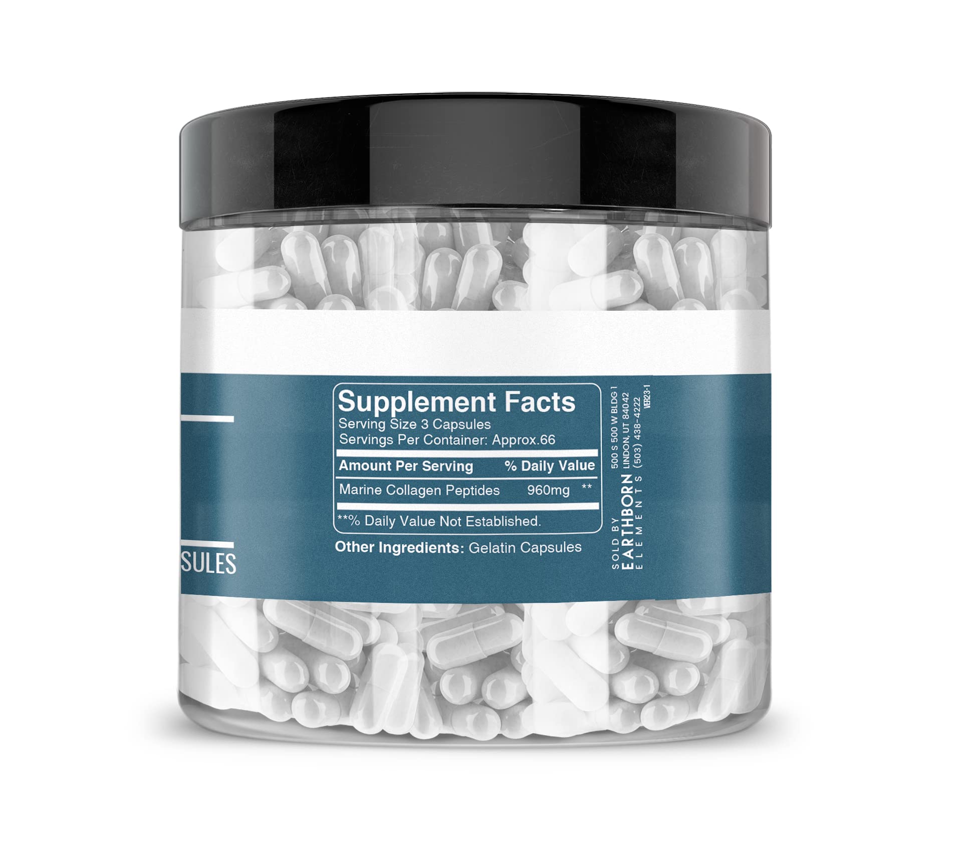 Non-GMO, scent-free collagen capsules