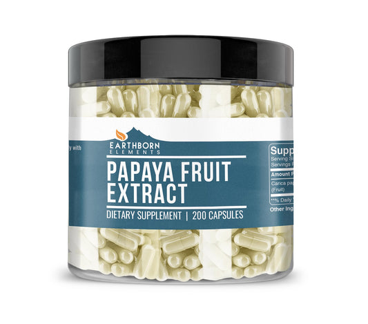 Earthborn Elements Papaya Fruit Extract 200 Capsules bottle