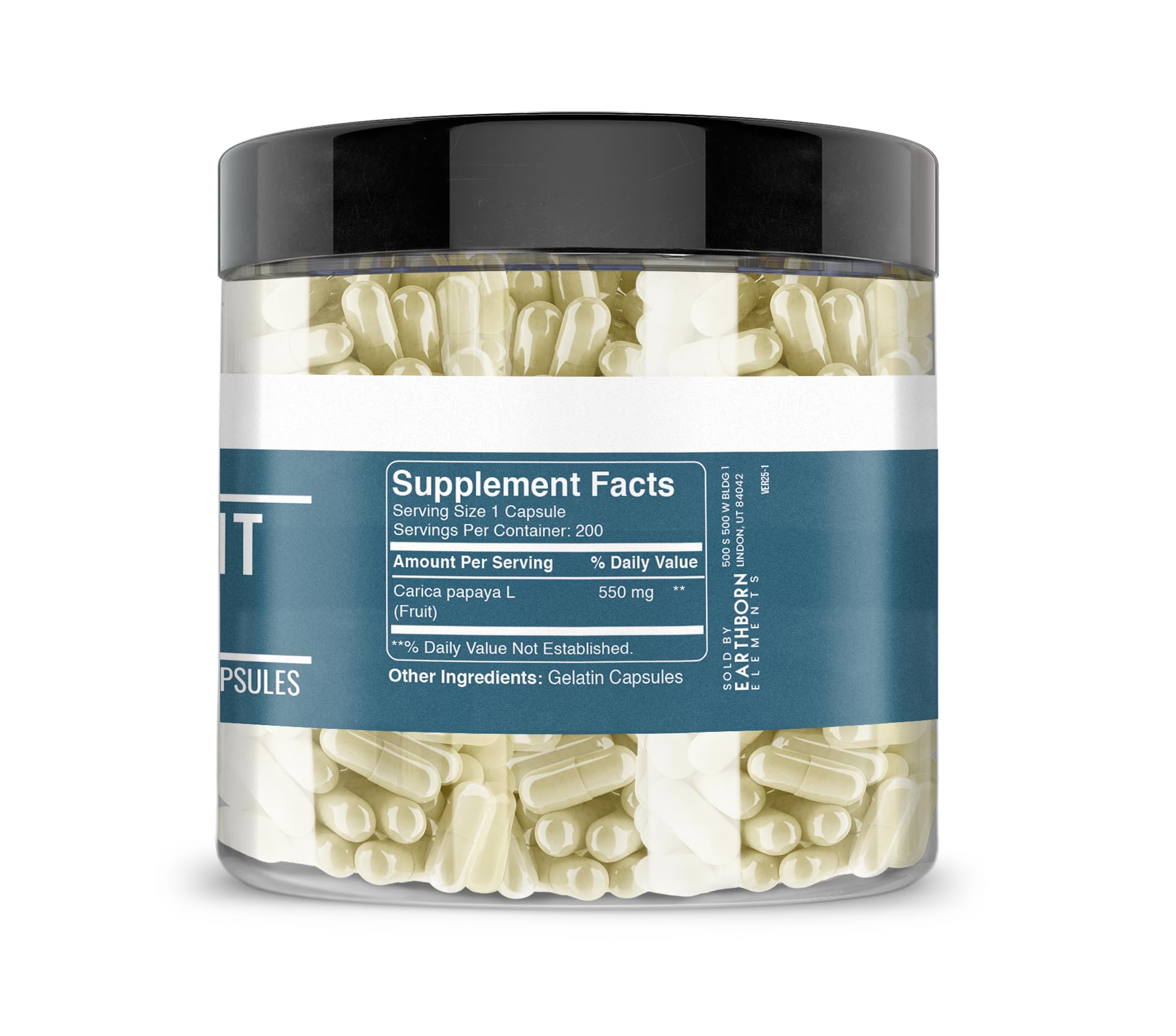 Pure Papaya Fruit Extract capsules with no fillers