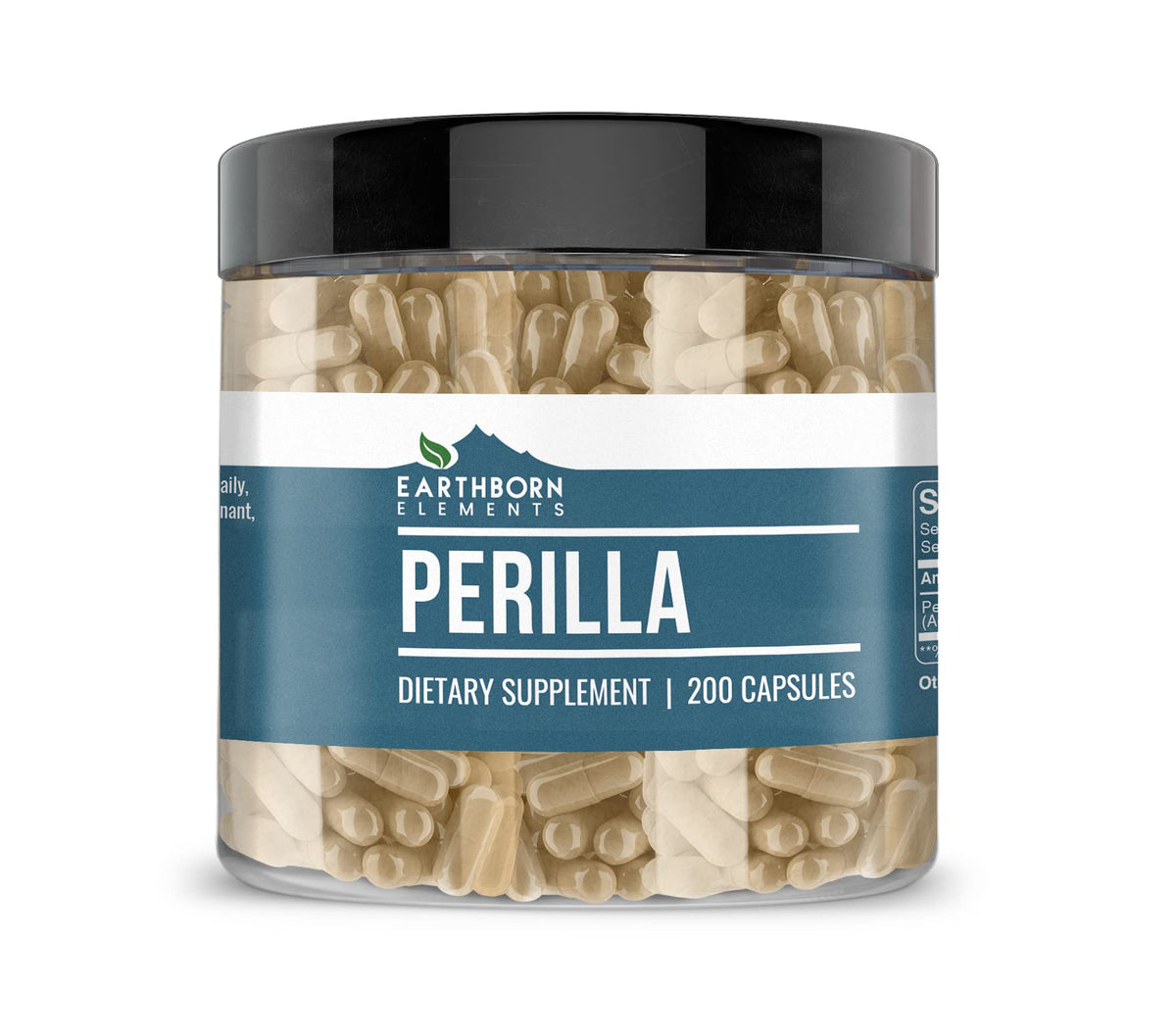 Earthborn Elements Perilla 200 Capsules bottle label