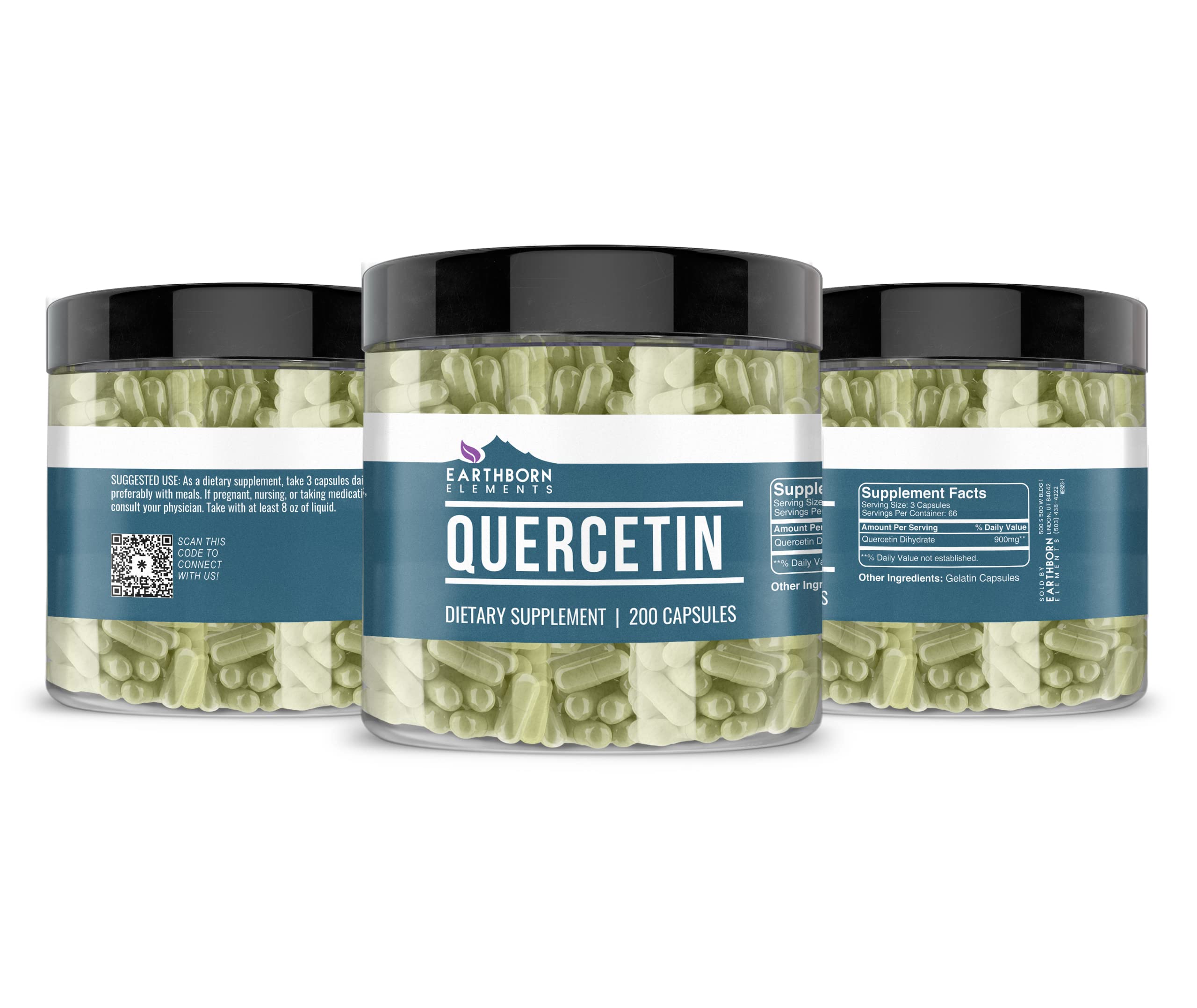 Close-up of Quercetin capsules