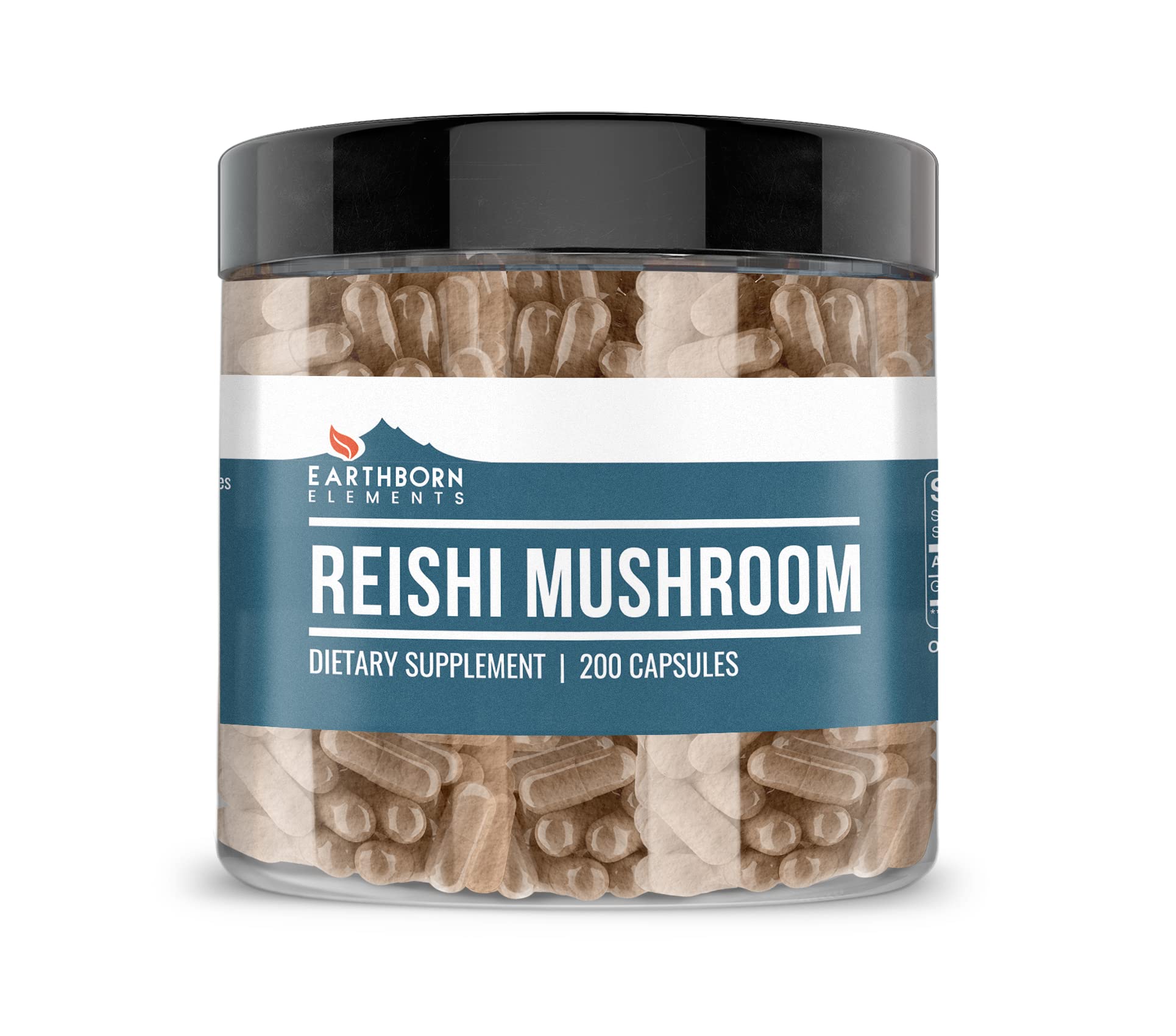 Earthborn Elements Reishi Mushroom 200 capsules – bottle front