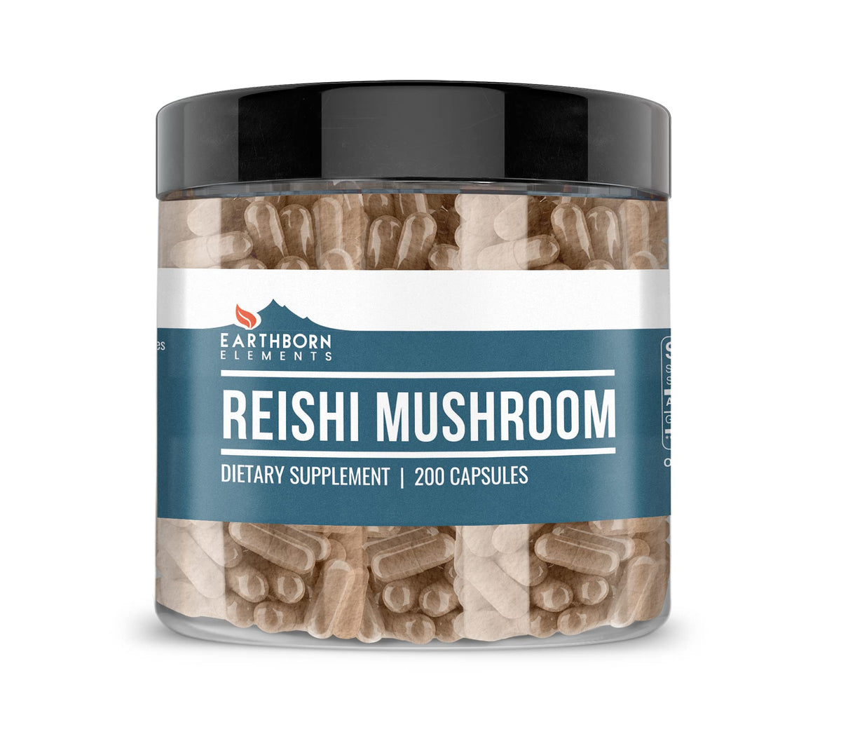 Earthborn Elements Reishi Mushroom 200 capsules – bottle front