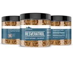 Close-up of Earthborn Elements Resveratrol capsules