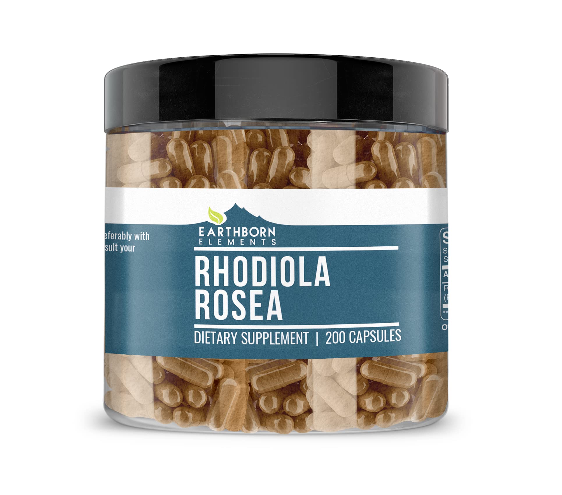 Earthborn Elements Rhodiola Rosea Root Extract bottle front view