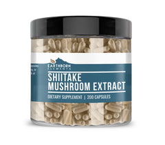 Earthborn Elements Shiitake Mushroom Extract 200 Capsules bottle front view