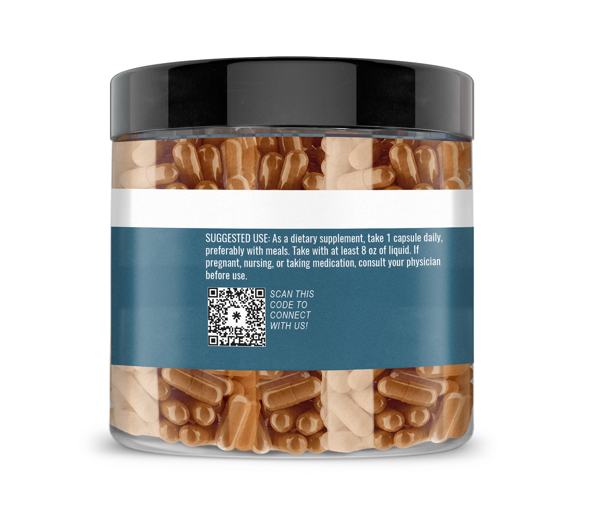 Close-up of Slippery Elm 200 Capsules label