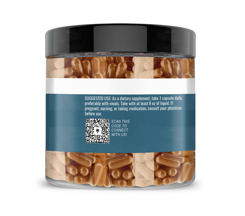 Close-up of Slippery Elm 200 Capsules label