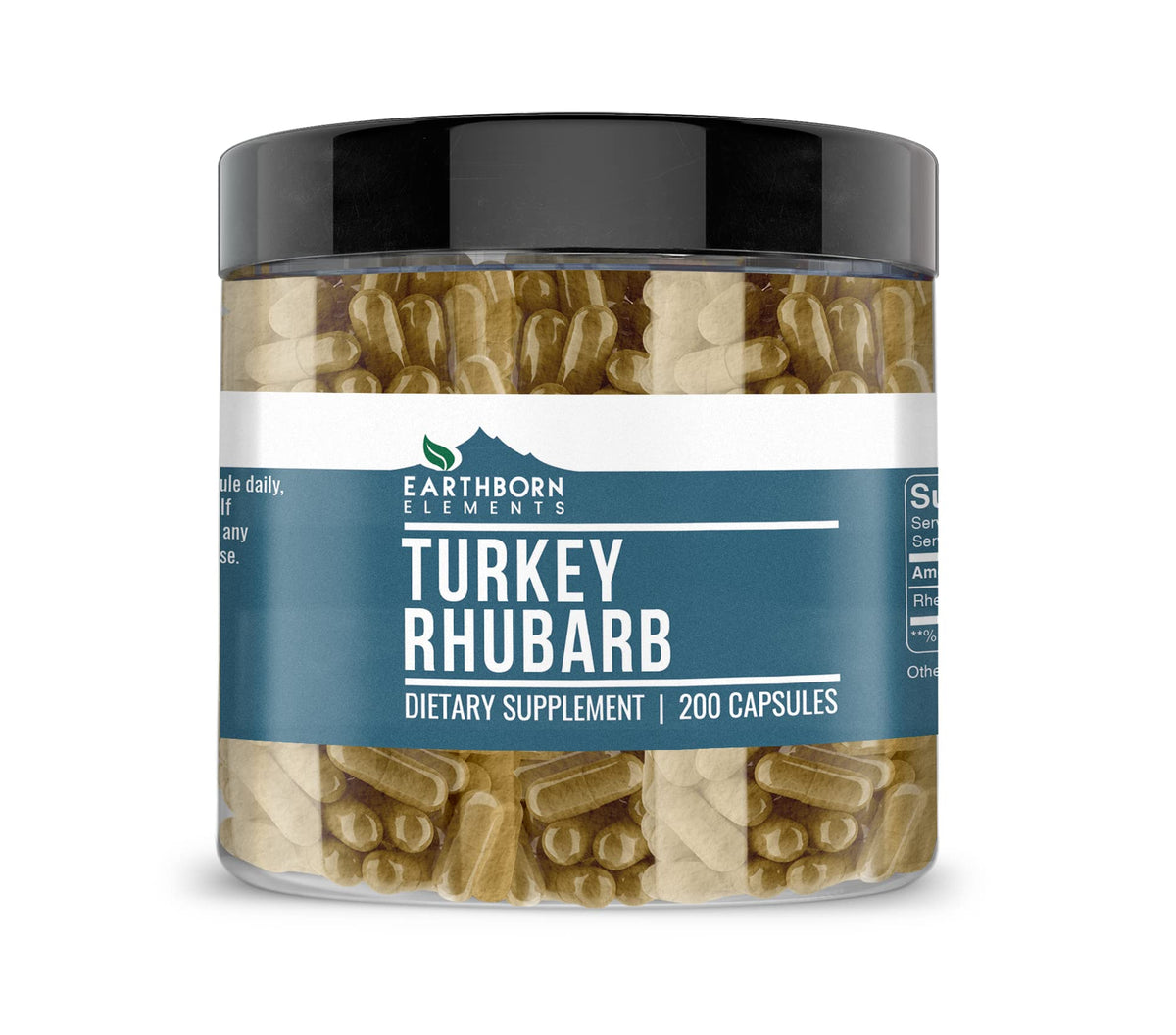 Front view of Earthborn Elements Turkey Rhubarb Extract bottle