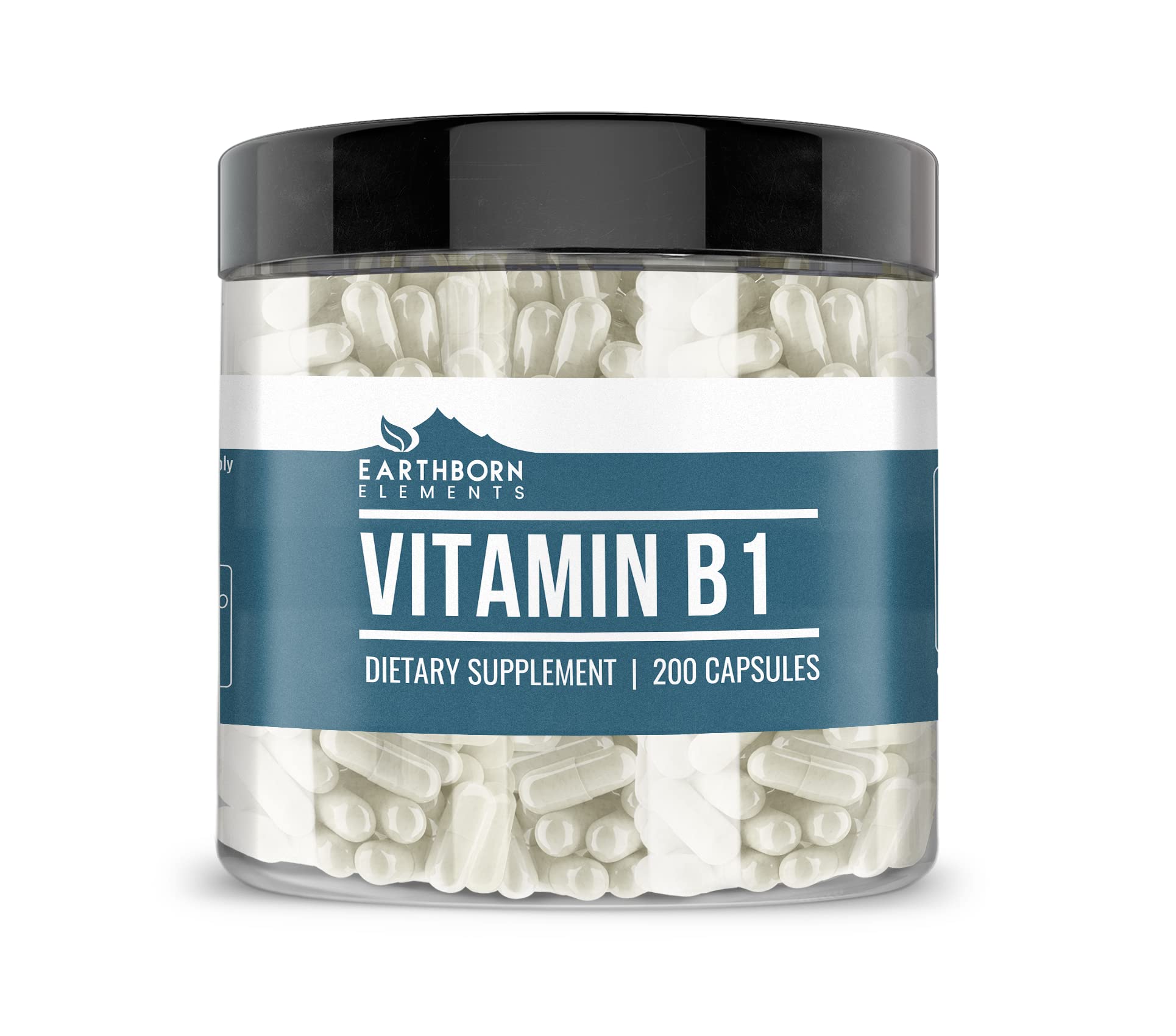 Earthborn Elements Vitamin B1 (Thiamine Mononitrate) 200 capsules bottle