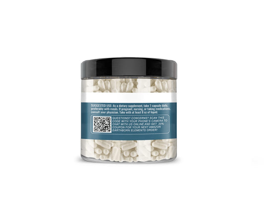 Vitamin C 200 capsules label for Earthborn Elements