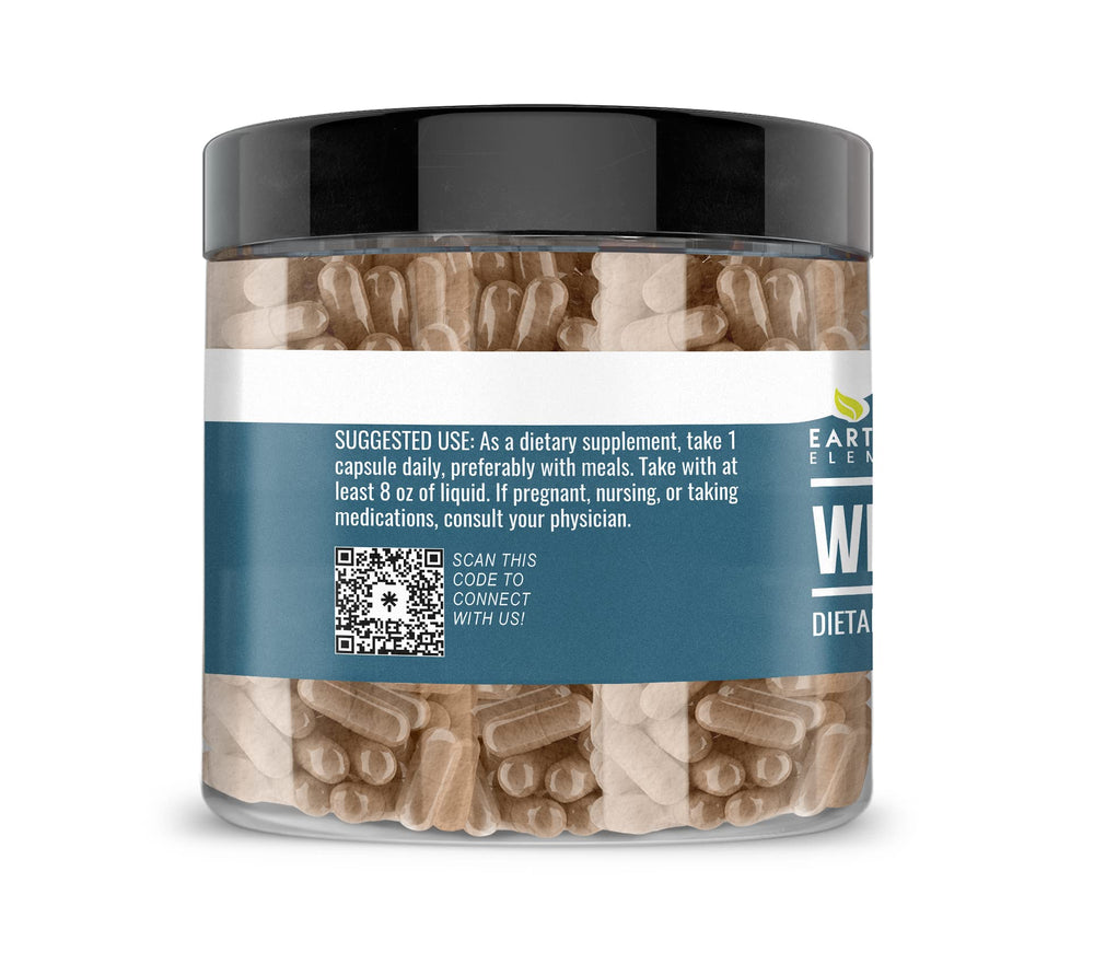 Close-up of White Peony Root Capsules by Earthborn Elements