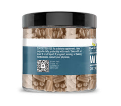 Close-up of White Peony Root Capsules by Earthborn Elements