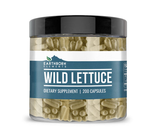 Earthborn Elements Wild Lettuce Capsules – 200-count, USA-encapsulated