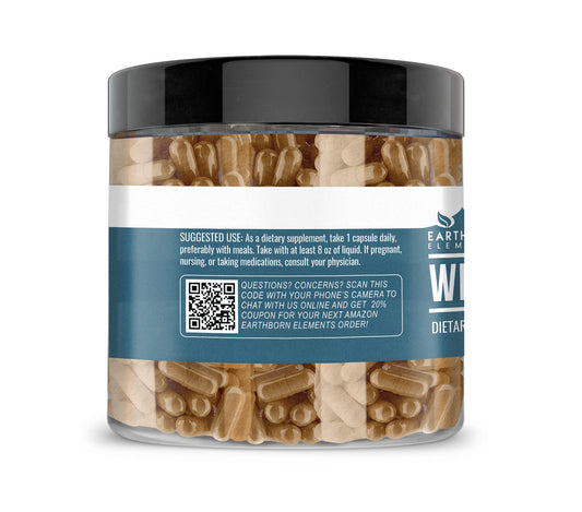 Close-up of Willow Bark Extract Capsules (200-count)