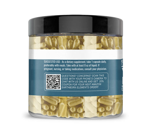 Front view of Earthborn Elements Yerba Mate Capsules
