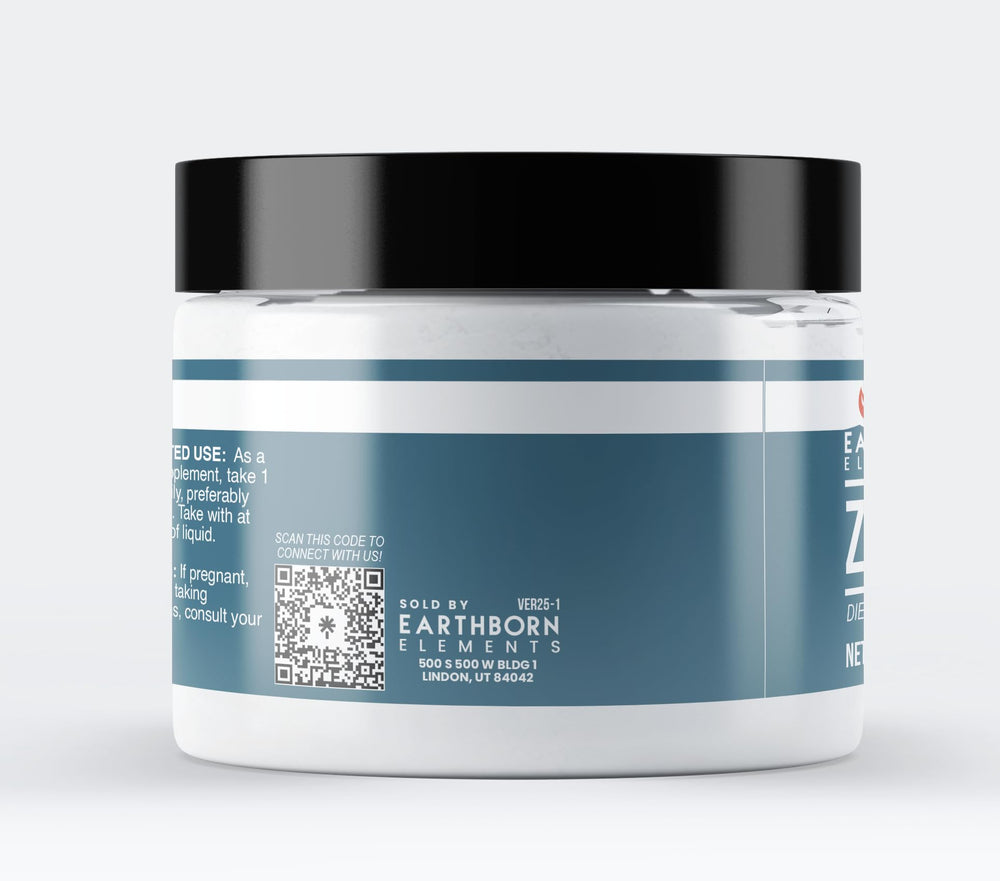 Close-up of zinc gluconate powder formed through fermentation