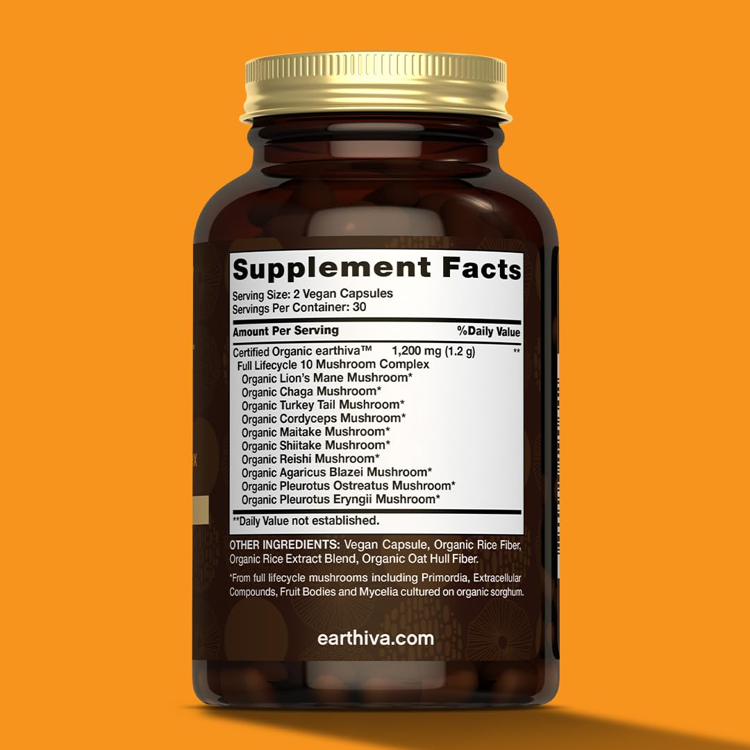 Turkey Tail and Cordyceps mushrooms in the blend