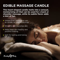 Cherry scented candle melting into massage oil