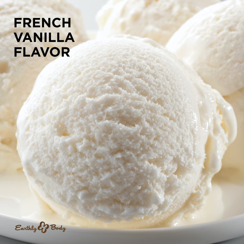 Earthly Body vanilla candle ingredients highlight all natural composition.