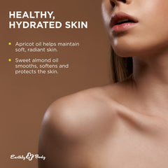 Oil being poured from Earthly Body Edible Massage Oil Pineapple bottle