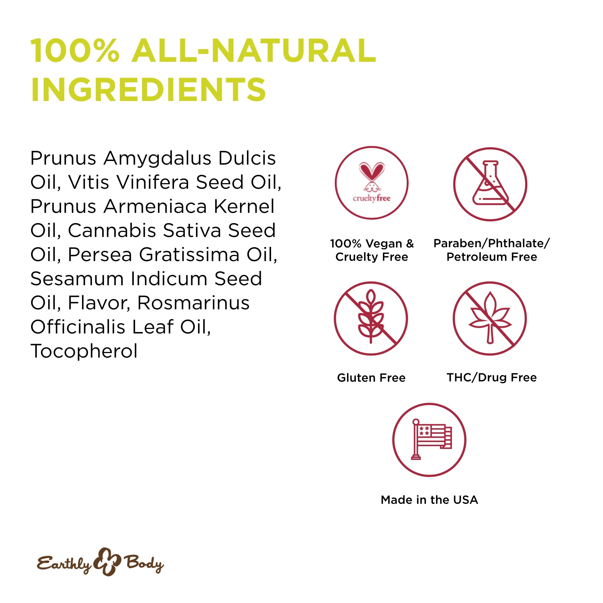 Skin being moisturized after applying Earthly Body Edible Massage Oil Pineapple