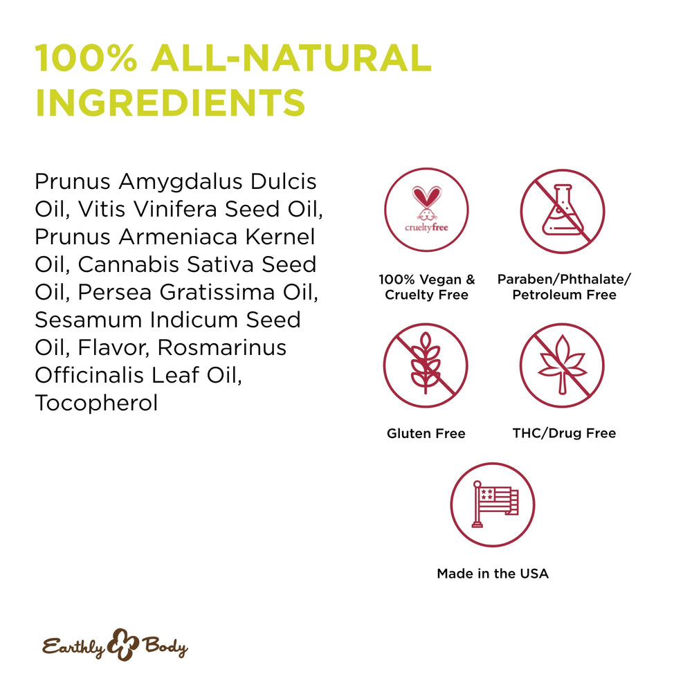 Skin being moisturized after applying Earthly Body Edible Massage Oil Pineapple