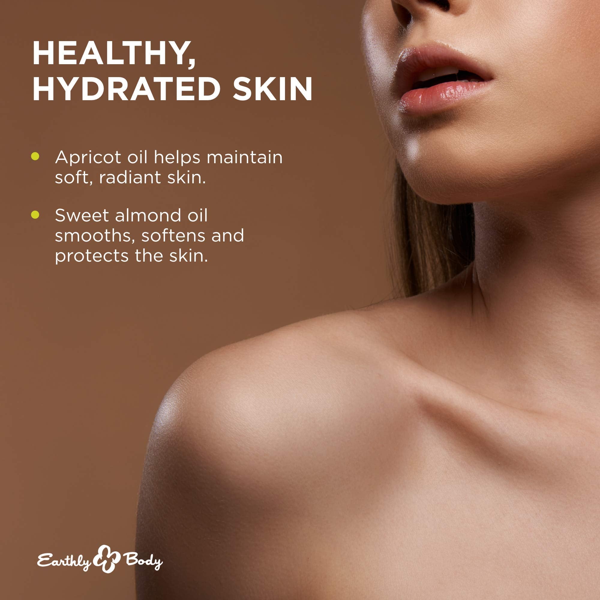 Packaging back label of Earthly Body Edible Massage Oil Strawberry