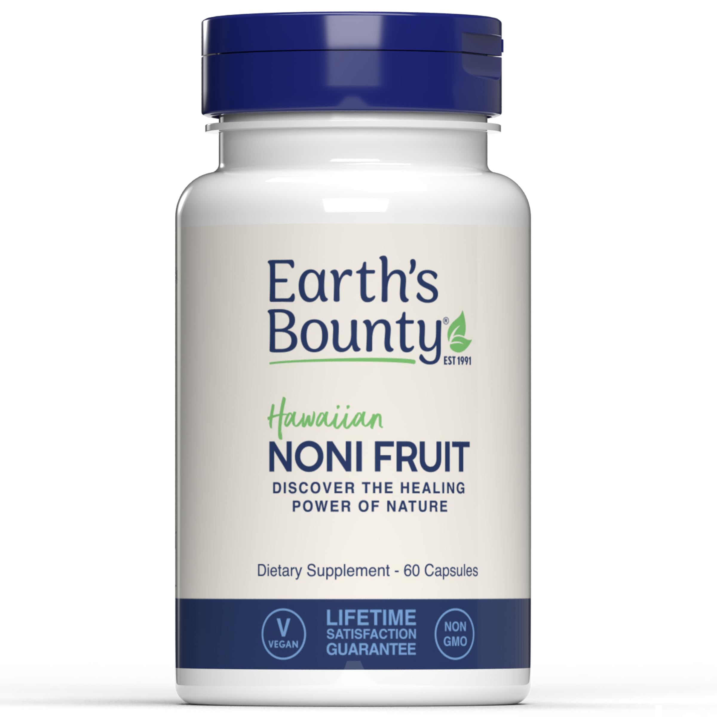 Earth's Bounty Hawaiian Noni Capsules bottle — 60 vegetarian caps