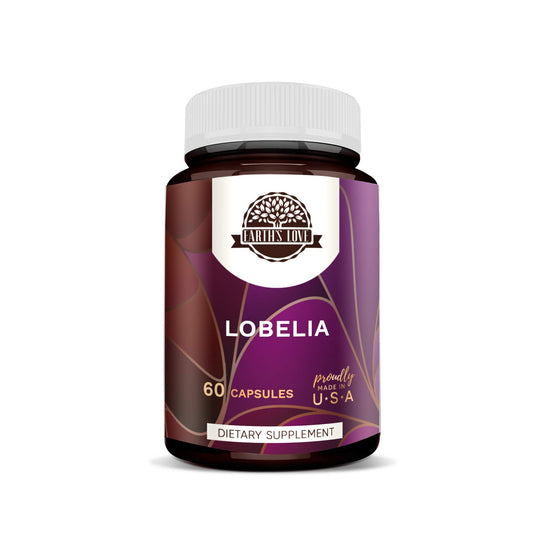 Earth's Love Lobelia 60 Capsules bottle - front view
