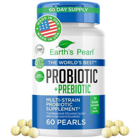 Earth's Pearl Probiotics 60-day supply for women, men, and kids