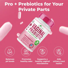 D-mannose, cranberry and prebiotic FOS ingredients illustration