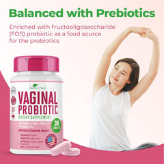 Made in USA label on probiotic bottle
