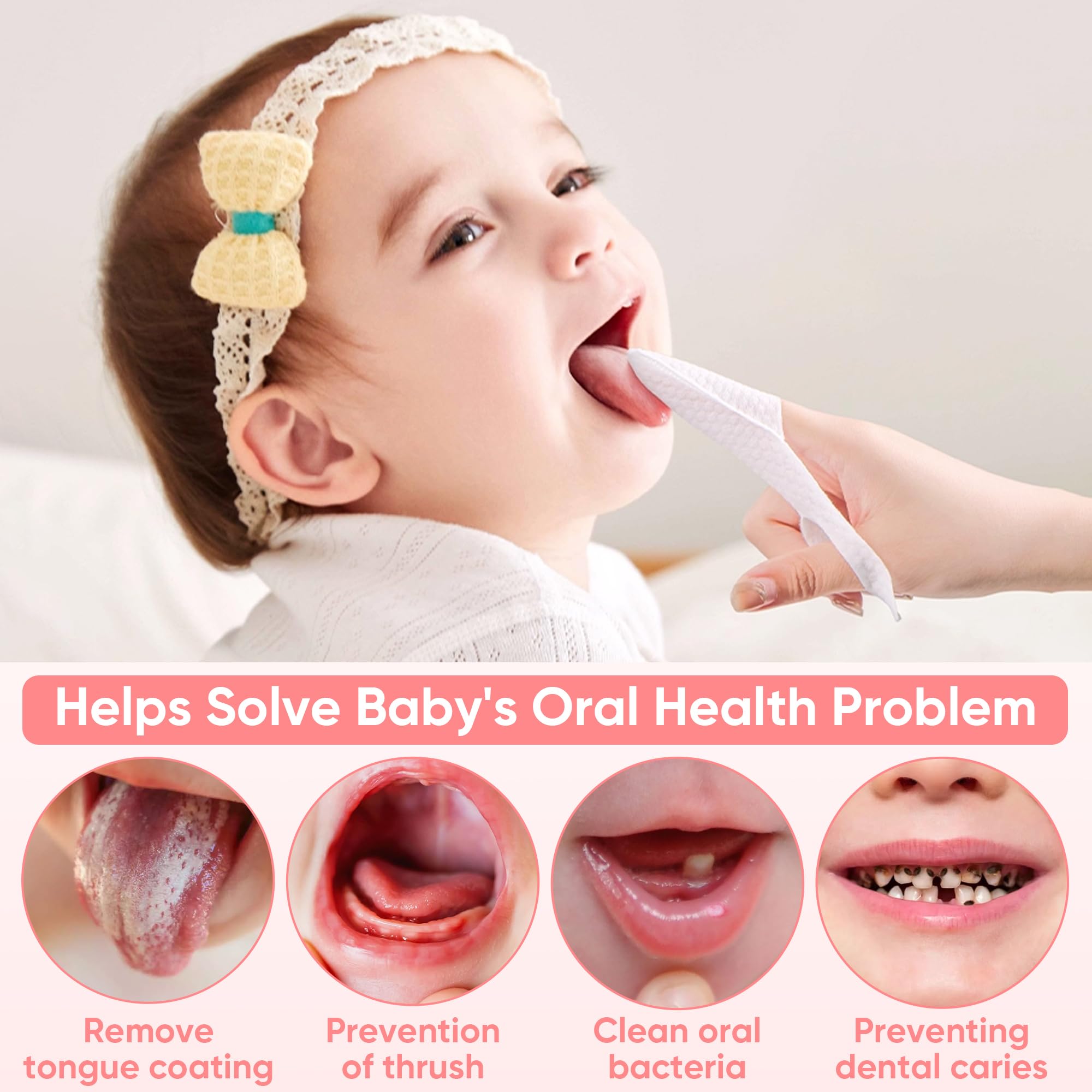 0-36 months infant toothbrush and mouth cleaner in use