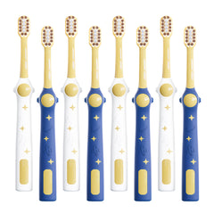EASICUTI 8-pack space-themed toddler toothbrushes blue