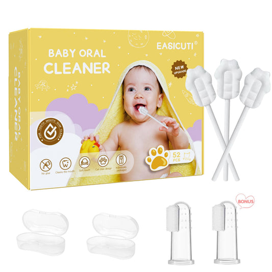 EASICUTI baby tongue cleaner and toothbrush set - 52 pieces