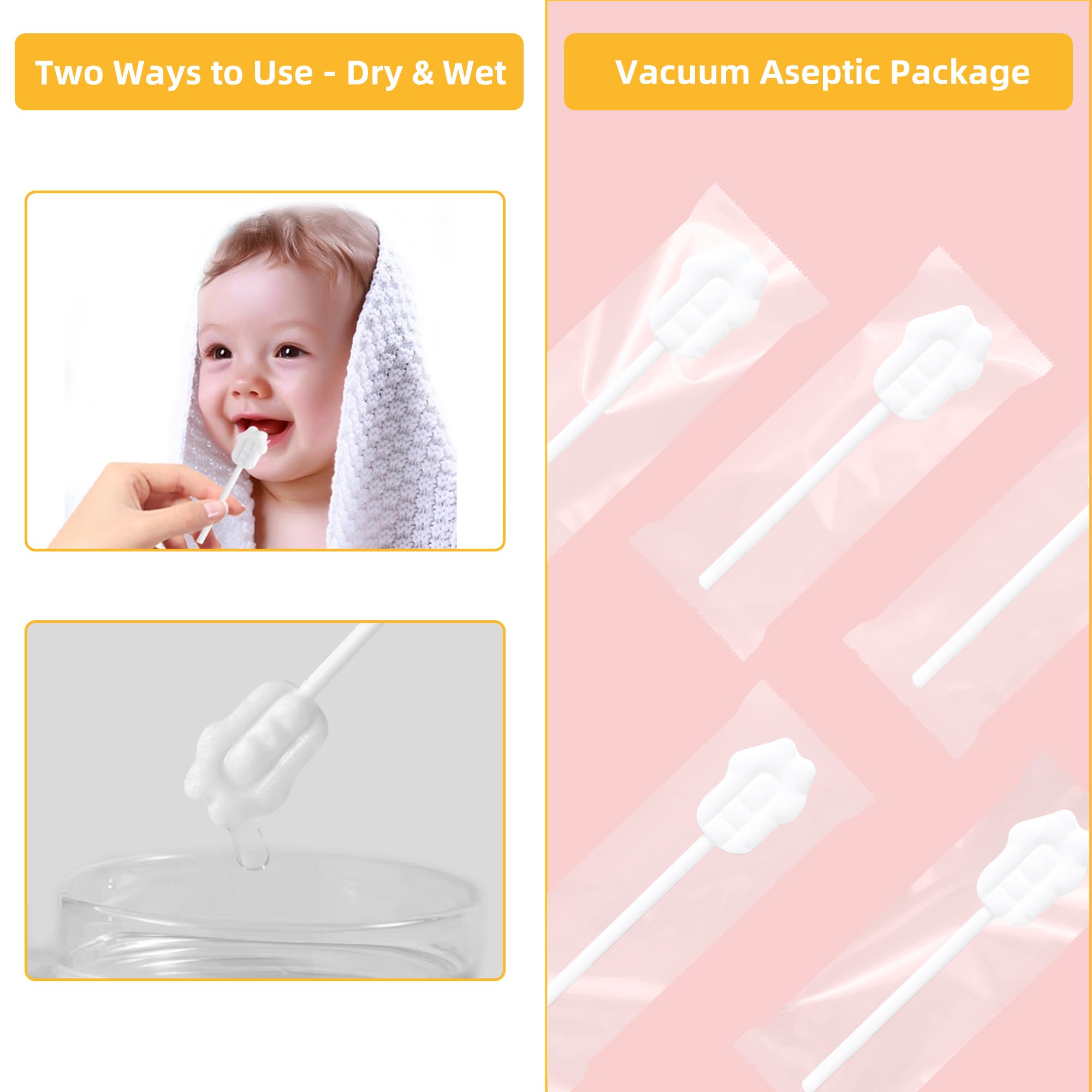 Soft finger toothbrush included for 0-36 months
