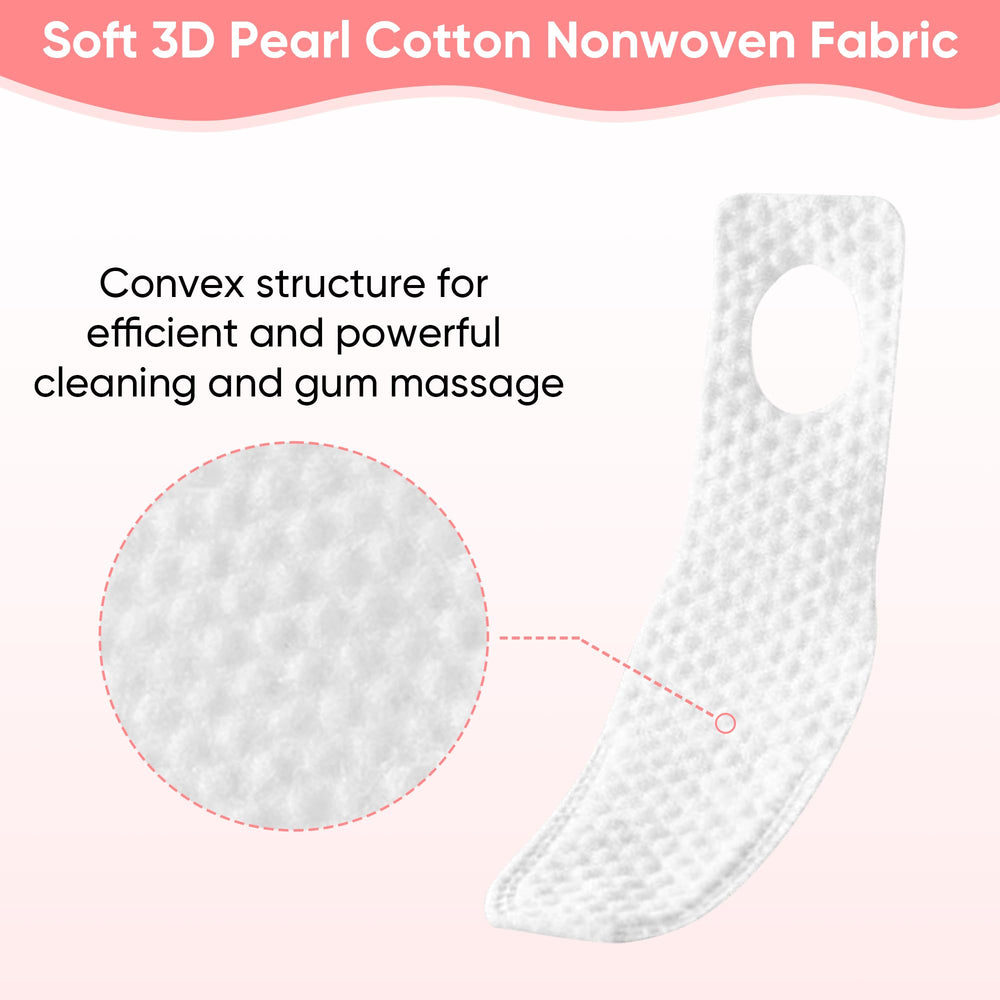 Soft finger toothbrush designed for infant mouth cleaning