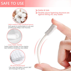 3D wave soft brush head made of medical gauze for baby mouths