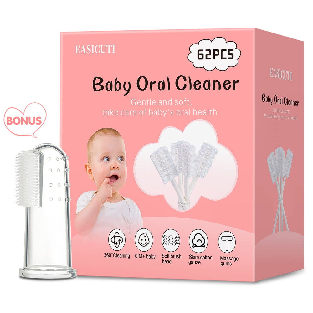 EASICUTI 62-piece baby tongue cleaner kit with case