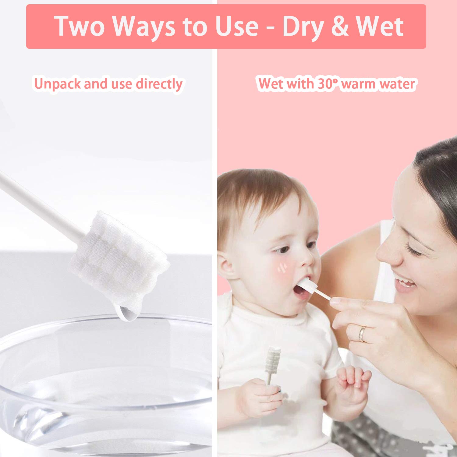 Independent vacuum-packed disposable baby mouth cleaner