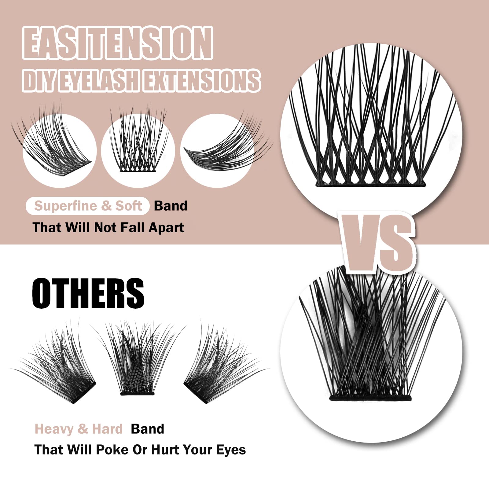 EASITENSION spiral brush for precise lash separation and grooming.