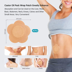 easy to apply castor oil pack being used