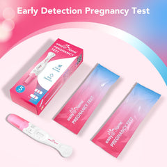 Easy@Home pregnancy test sticks laid out for display