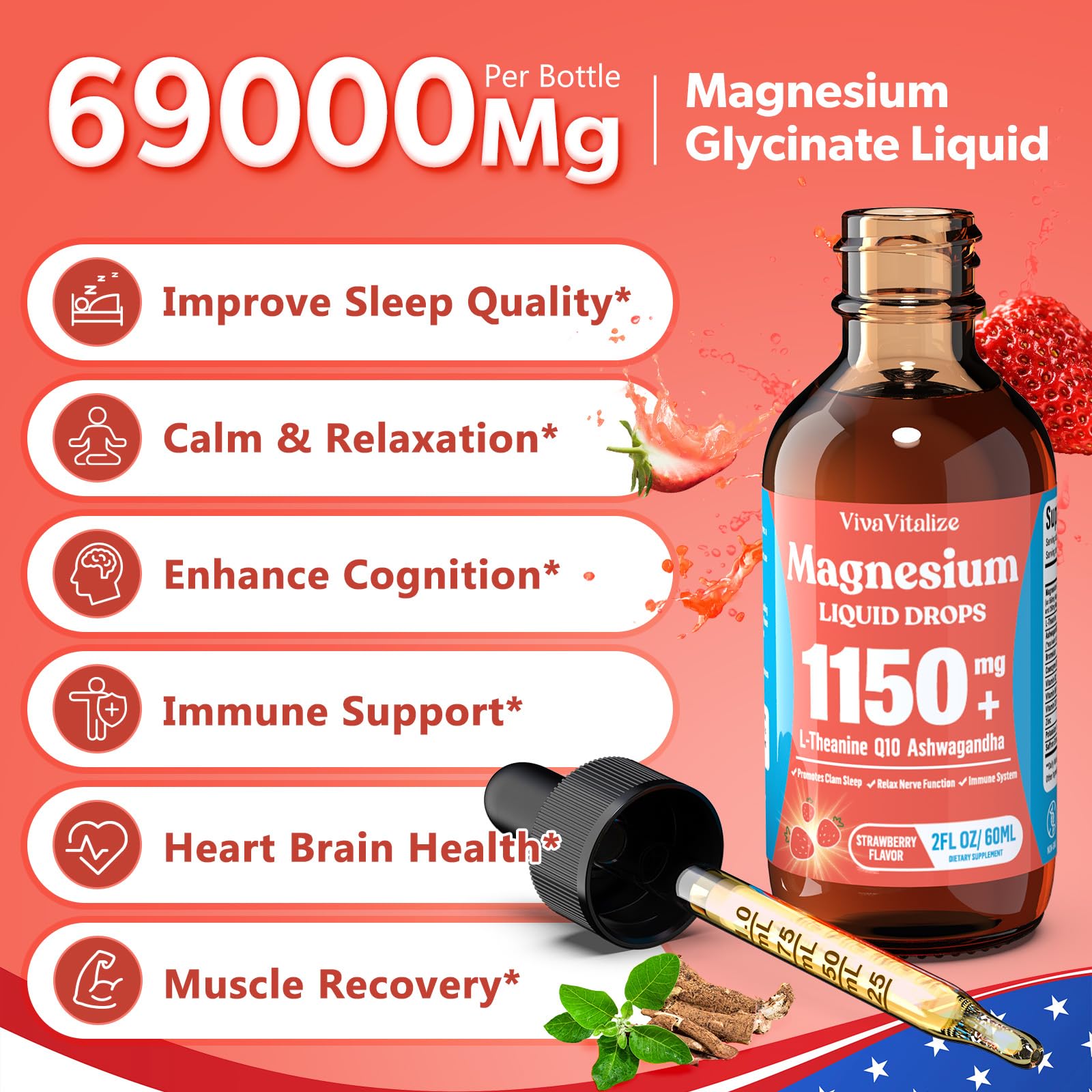 Easy-to-use liquid magnesium with shake before use instructions