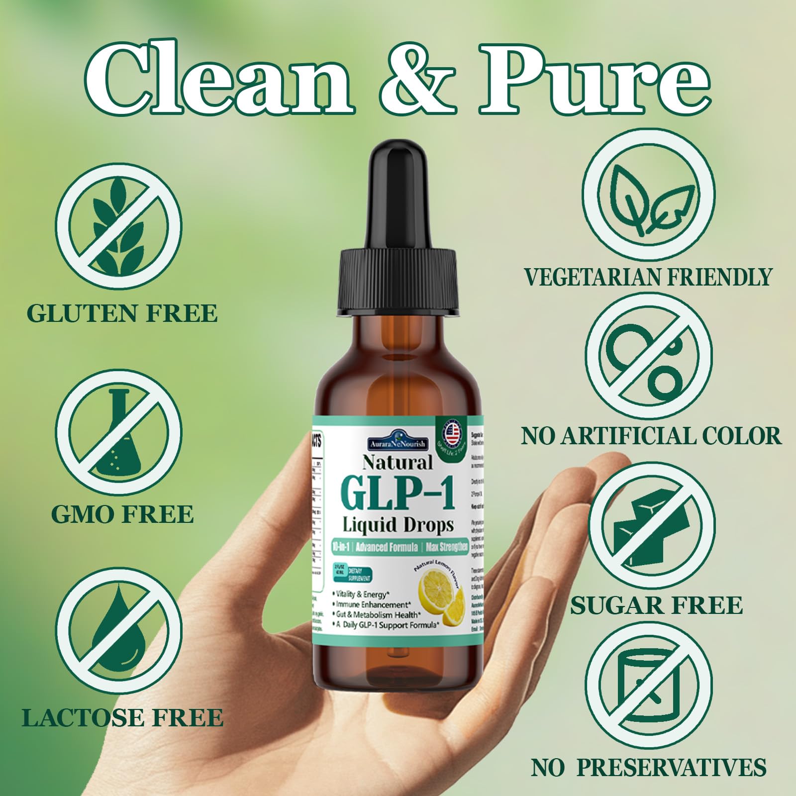 Easy-dose GLP-1 liquid drops for fast absorption.