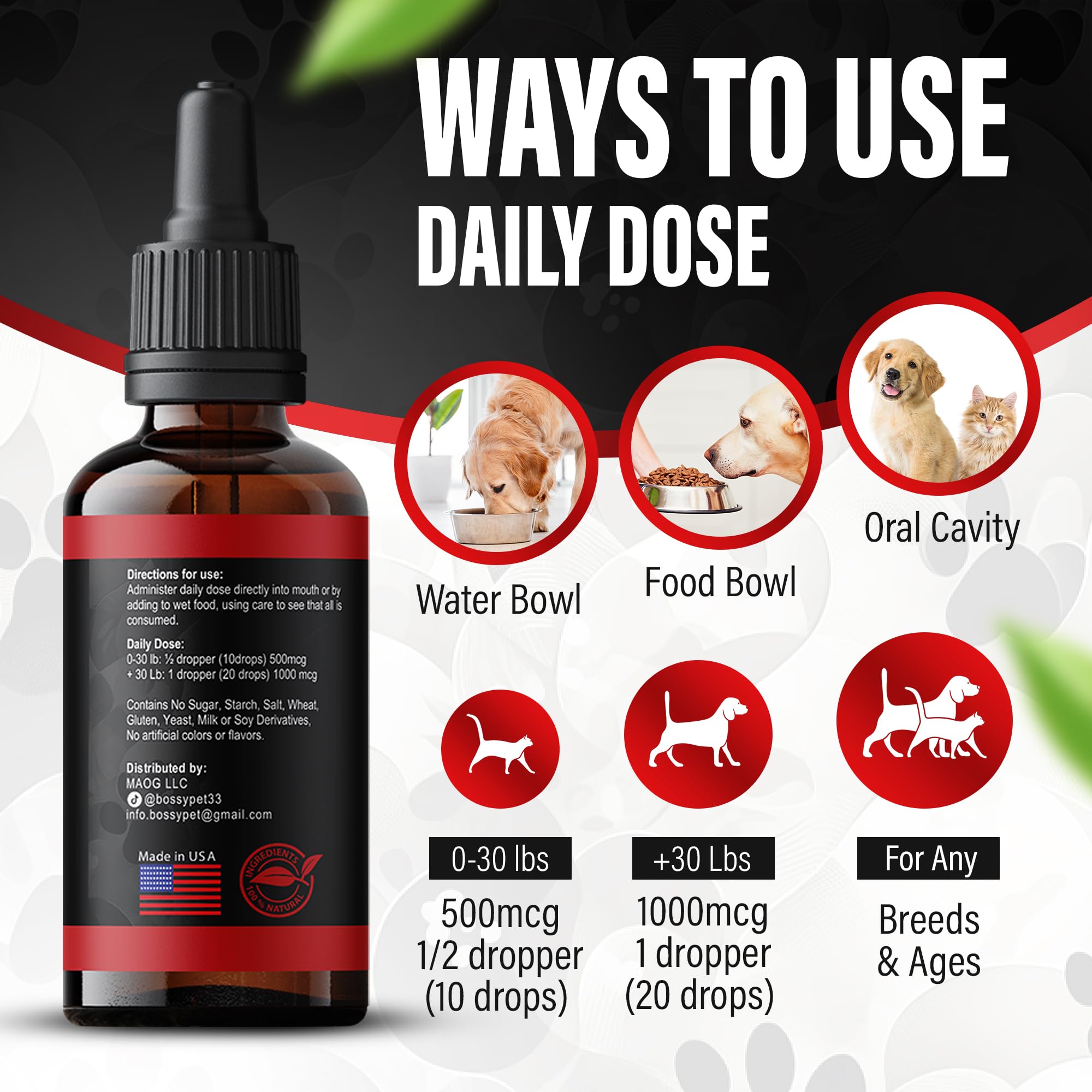 Easy-to-use liquid B12 for pets